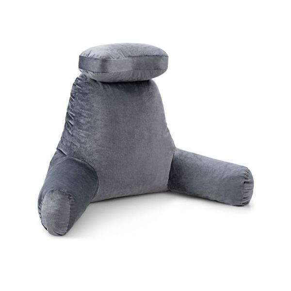Bed Rest Reading Pillow With Support Arms Detachable Neck Roll