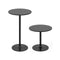Black Round Bistro Cocktail Tall Coffee Table High Top Pub Table