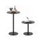 Black Round Bistro Cocktail Tall Coffee Table High Top Pub Table