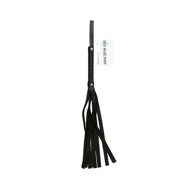 Sex And Mischief Faux Leather Flogger Black Flogger Whip