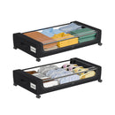 2X Under Bed Rolling Storage Container With Wheels Bag Organizer