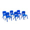 Kids Chairs Set for Children Reading Blue
