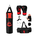 Kids Hanging Punching Bag Set With Punch Gloves Hand Wraps And Bag