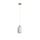 Bolli Pendant Real Timber & Opal Glass