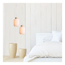 Bolli Pendant Real Timber & Opal Glass