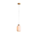 Bolli Pendant Real Timber & Opal Glass