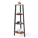 4 Tier Corner Shelf With No Shaking Structure For Office