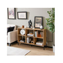 6 Cube Wooden Bookshelf With 5 Metal Legs