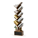 10 Tier Tree Bookcase With Drawer For Storage