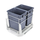 Simplex 34L Twin Slide Out Concealed Waste Bin for a 400mm Cabinet