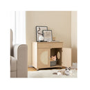 Cat Litter Box Enclosure With Sisal Scratching Doors For Cat