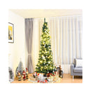 Green Pencil Christmas Tree With 400 Pvc Branch Tips And Metal Stand