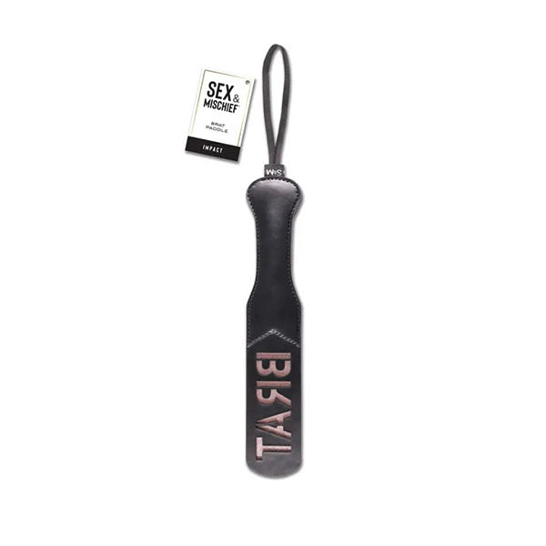 Sex And Mischief Brat Paddle Black Spanking Paddle