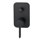 Brighton Nero Wall Mounted Shower Mixer with Diverter Matte Black