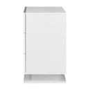 Bedside Table Rgb Led Nightstand Cabinet 3 Drawers Side Table Furniture