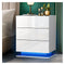 Bedside Table Rgb Led Nightstand Cabinet 3 Drawers Side Table Furniture
