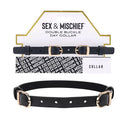 Sex And Mischief Double Buckle Day Collar Black Collar