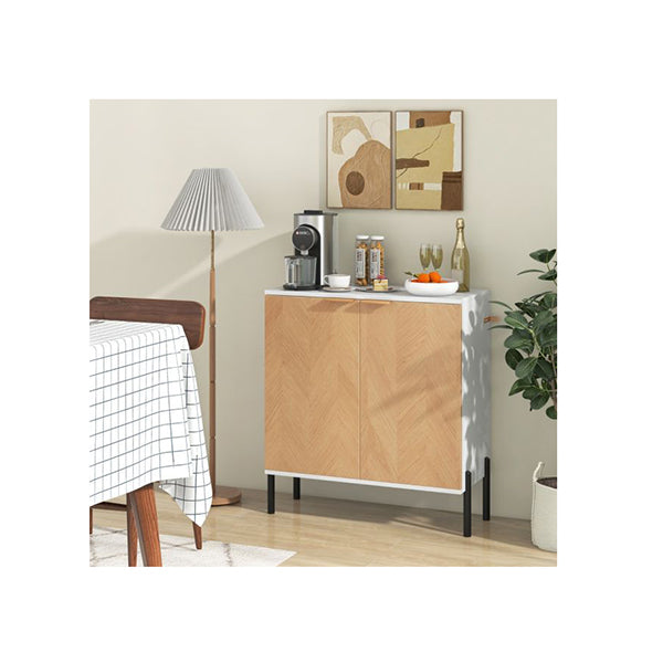 2 Door Buffet Cabinet With Anti Tipping Kits For Dining Living Room