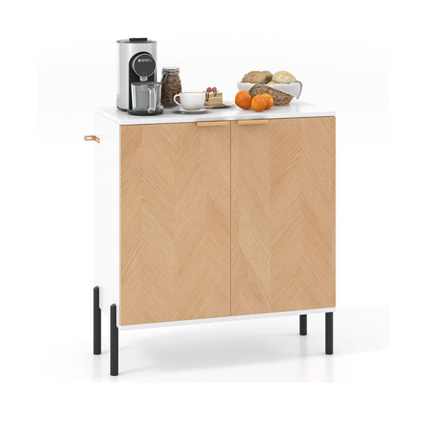 2 Door Buffet Cabinet With Anti Tipping Kits For Dining Living Room