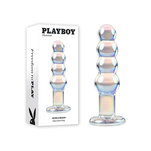Playboy Pleasure Jewels Beads Clear Glass 12 Cm Anal Beads
