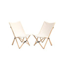 Butterfly Folding Chair Set Of 2 With Storage Pocket