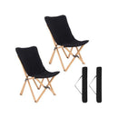 Butterfly Folding Chair Set Of 2 With Storage Pocket