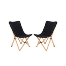 Butterfly Folding Chair Set Of 2 With Storage Pocket