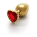Ouch Heart Gem Gold Butt Plug With Heart Gem Base