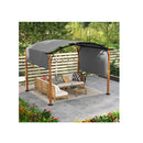 Outdoor Arched Patio Pergola With Retractable Canopy