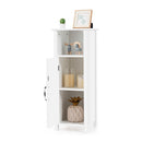 Adjustable Floor Storage Cabinet With Single Door For Bathroom