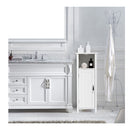 Adjustable Floor Storage Cabinet With Single Door For Bathroom