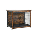 Wooden Dog Cage Furniture With Double Doors And Cushion