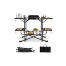 Camping Kitchen Table Portable Outdoor Cook Station With 4 Side Tables