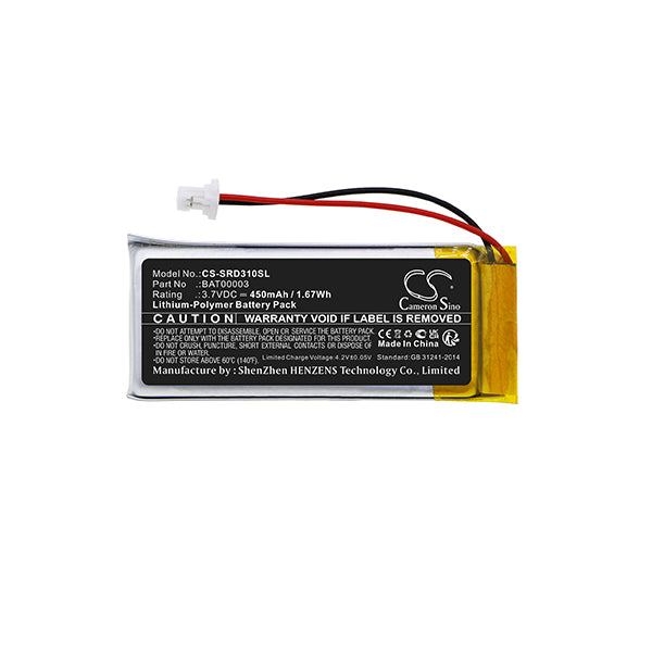 Cameron Sino Cs Srd310Sl 450Mah Battery For Cardo Scala Rider Q3