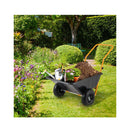 Heavy Duty Dual Wheel Wheelbarrow With Pneumatic Tires