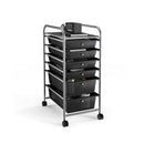 Rolling Storage Cart With Drawers And Lockable Wheels For Home Office
