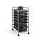 Rolling Storage Cart With Drawers And Lockable Wheels For Home Office