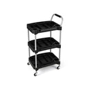 3 Tier Rolling Tool Cart Rustproof Metal Utility Cart With Handle
