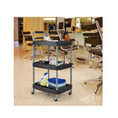 3 Tier Rolling Tool Cart Rustproof Metal Utility Cart With Handle