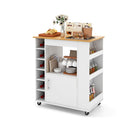 Rolling Kitchen Cart With Towel Rack For Dining Room