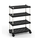 4 Tier Slim Storage Cart With Lockable Wheels For Narrow Space