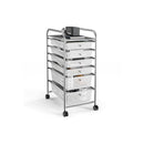 Rolling Storage Cart With Drawers And Lockable Wheels For Home Office