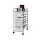 Rolling Storage Cart With Drawers And Lockable Wheels For Home Office