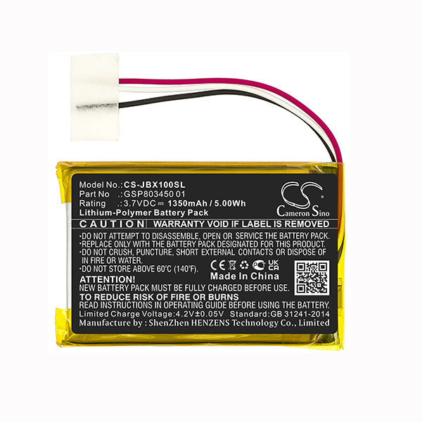 Cameron Sino Cs Jbx100Sl 1350Mah Battery For Jbl Free Charging Case