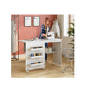 2 In 1 Multifunctional Sewing Machine Cart Table With Lockable Casters