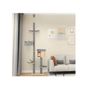 255 To 280Cm Adjustable Height Floor To Ceiling Cat Tree With Condo