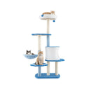 137Cm Tall Modern Cat Tree Tower With Sisal Scratching Posts And Ball