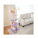 158Cm Multi Level Cat Tree With Ladder And Sisal Covered Posts