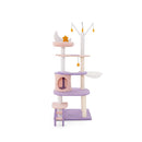 158Cm Multi Level Cat Tree With Ladder And Sisal Covered Posts