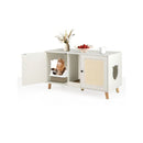 Cat Litter Box Enclosure With Double Rooms And Sisal Scratching Mats